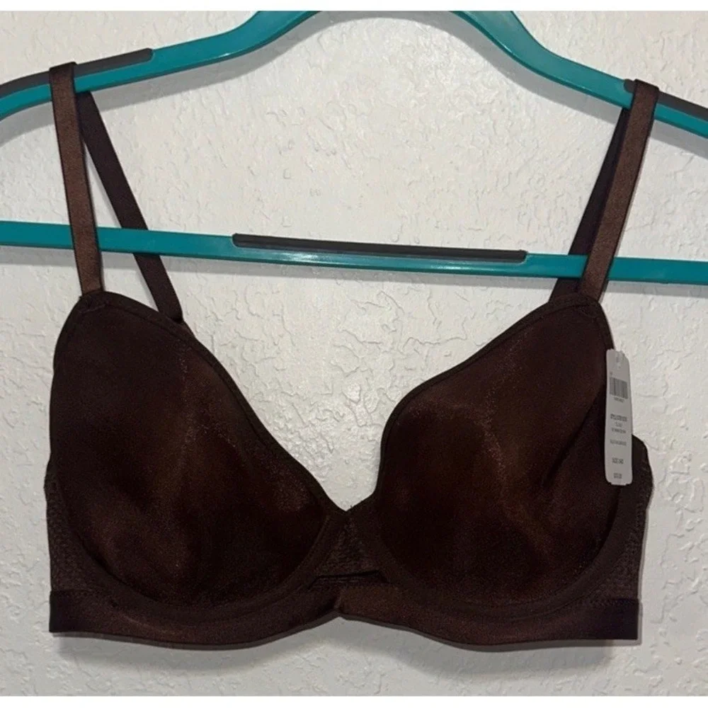 Telltale The Innovator Demi Bra 34D Dolce Vida Dark Nude Brown Underwire New‎